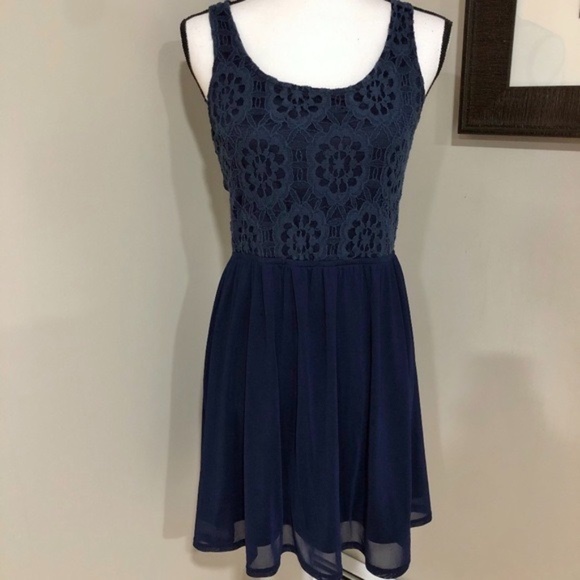 **REWIND* Navy Blue Sleeveless Sheath Dress Size Large - Picture 1 of 6